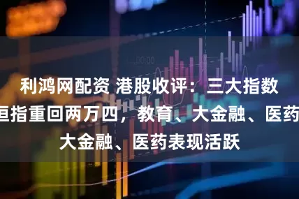 利鸿网配资 港股收评：三大指数3连涨，恒指重回两万四，教育、大金融、医药表现活跃