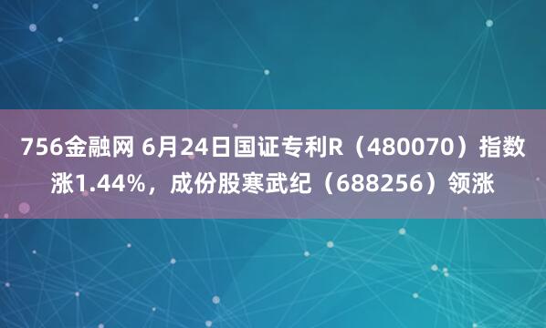 756金融网 6月24日国证专利R（480070）指数涨1.44%，成份股寒武纪（688256）领涨