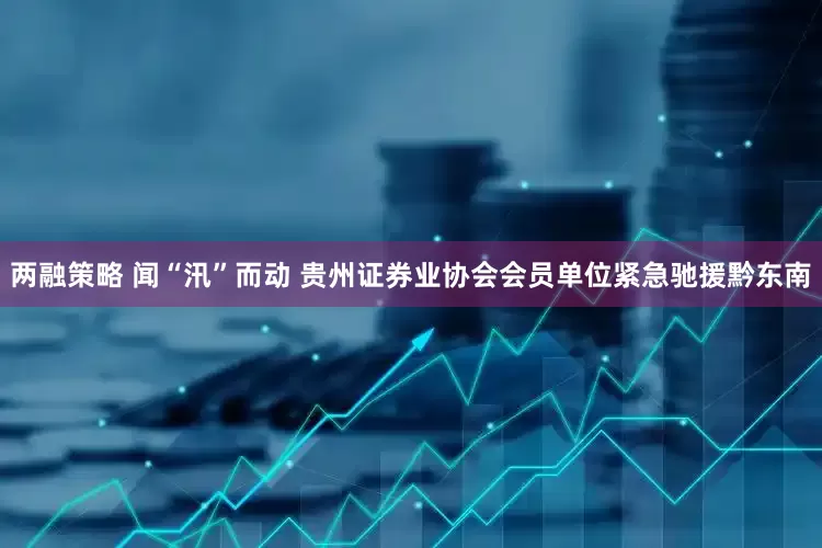 两融策略 闻“汛”而动 贵州证券业协会会员单位紧急驰援黔东南